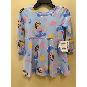 Girls' Ms. Rachel Blue Long Sleeve Dress Size 18 Months NWT